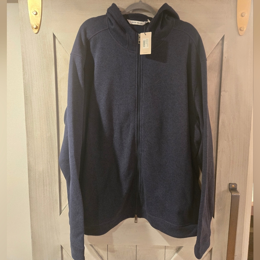 NwT Peter Millar Dark Blue Full-Zip Hoodie